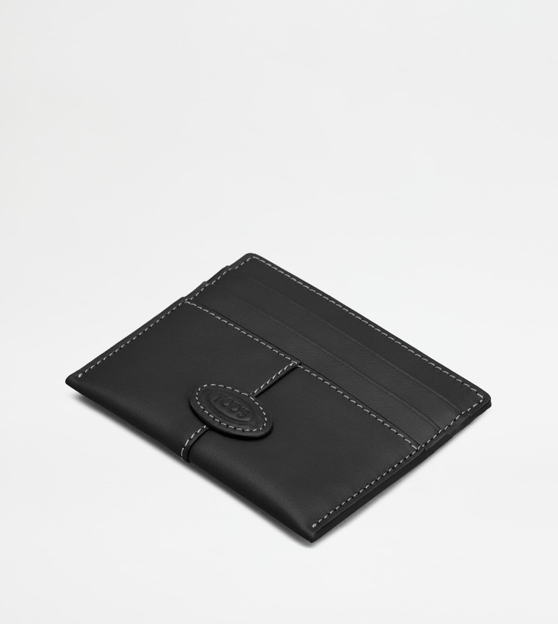 CREDIT CARD HOLDER IN LEATHER - BLACK 3