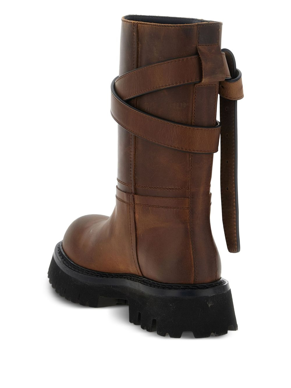 buckled leather boots - 4