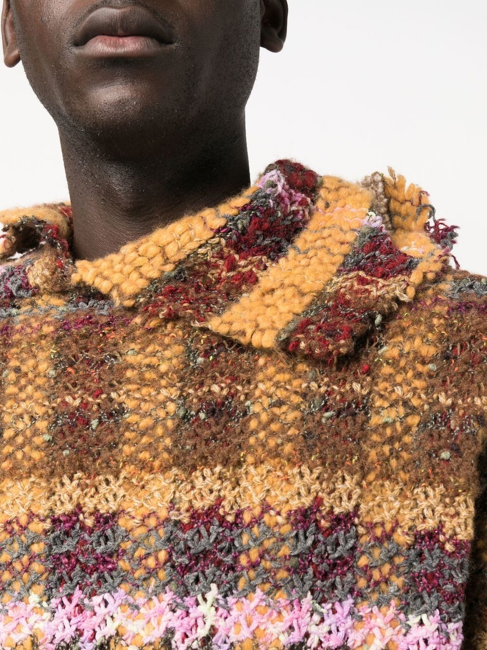 checked recycled wool hoodie - 5