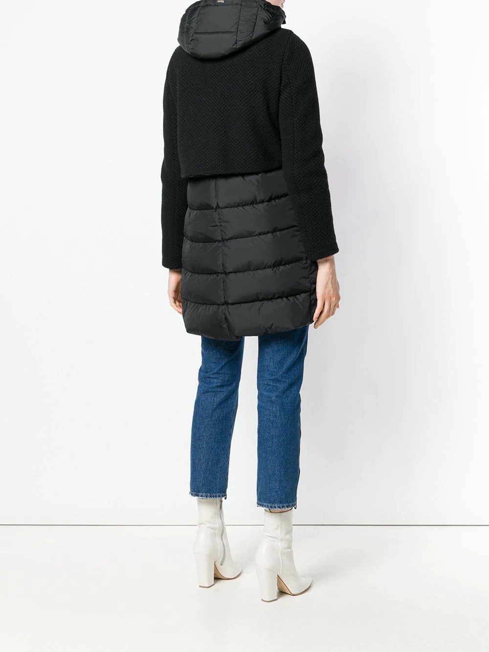 contrast panel puffer jacket - 4