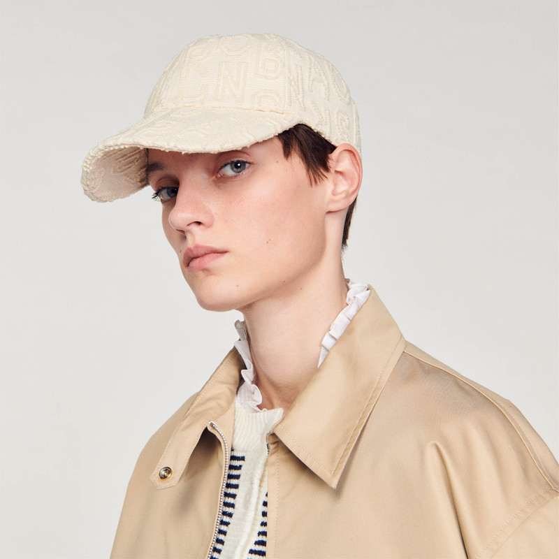 Sandro Cloth cap with embroidered letters outlook