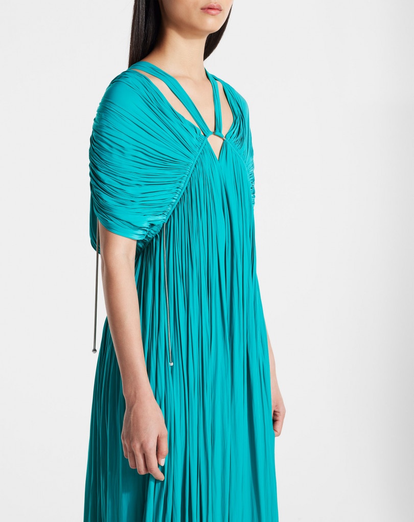 LONG PLEATED DRESS - 3