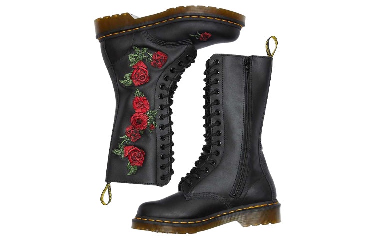 (WMNS) Dr.Martens 1914 Vonda Leather Mid Calf Boots 'Black' 12761001 - 4