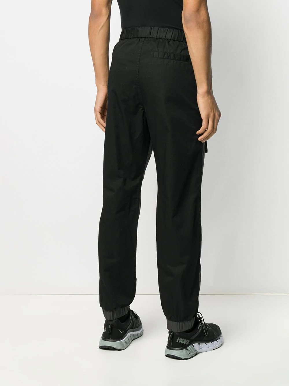 two-tone cargo trousers - 4