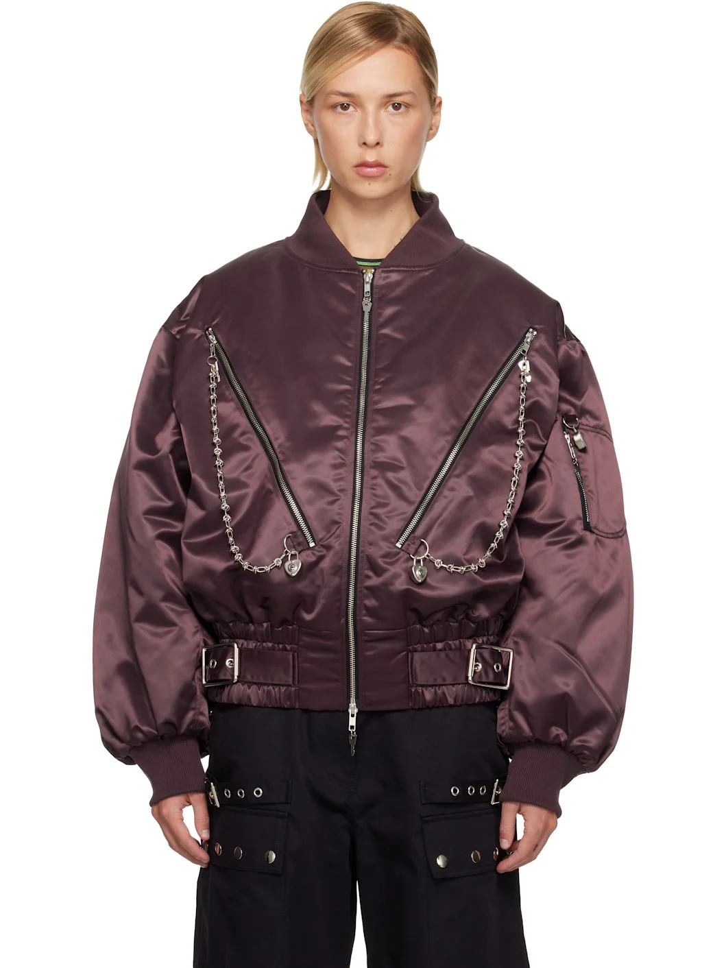 Brown Helter Bomber Jacket - 1