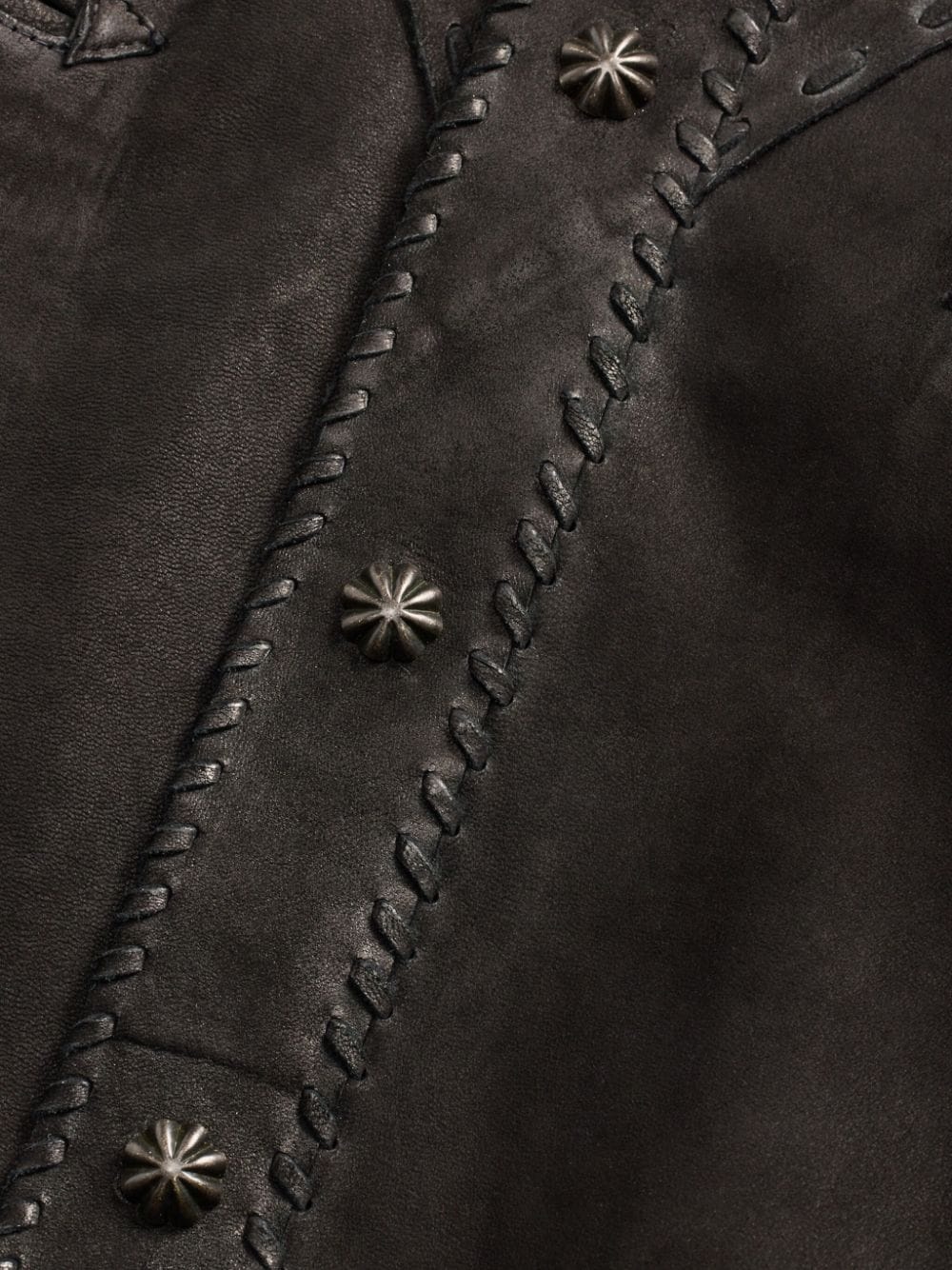 long sleeve leather shirt - 4