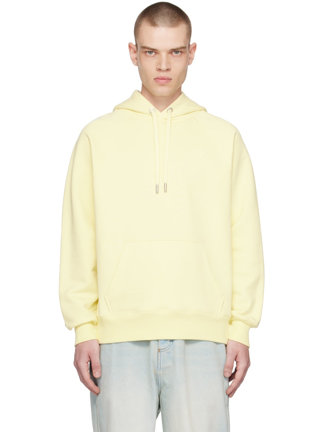 SSENSE Exclusive Yellow Ami de Cœur Hoodie - 1