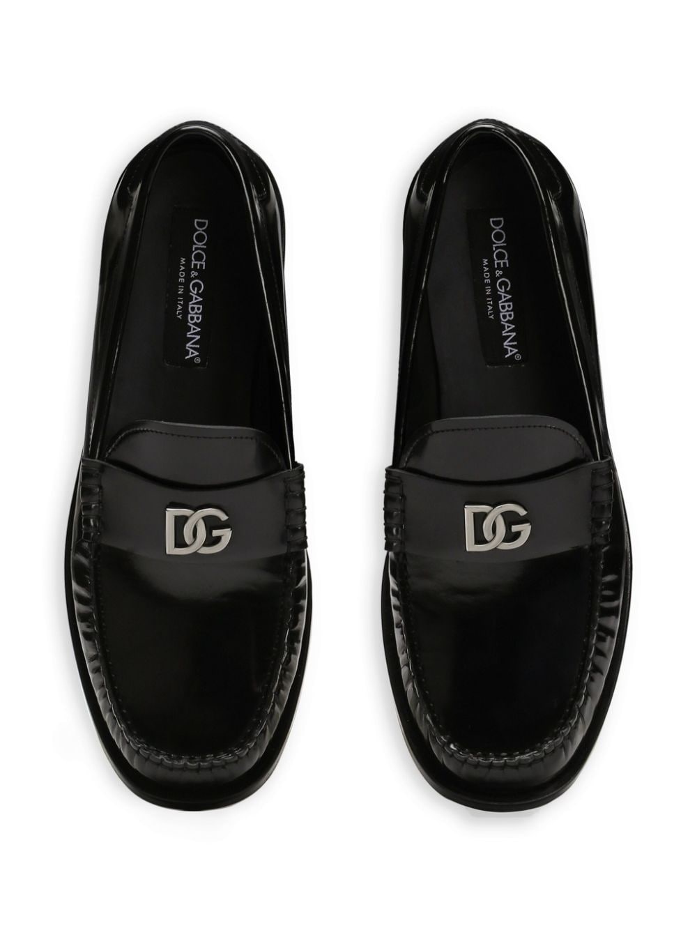 logo-plaque loafers - 4