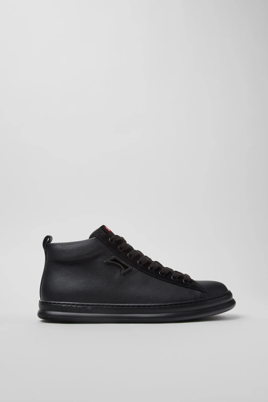 Runner Black Leather and Nubuck Sneakers for Men. - 1