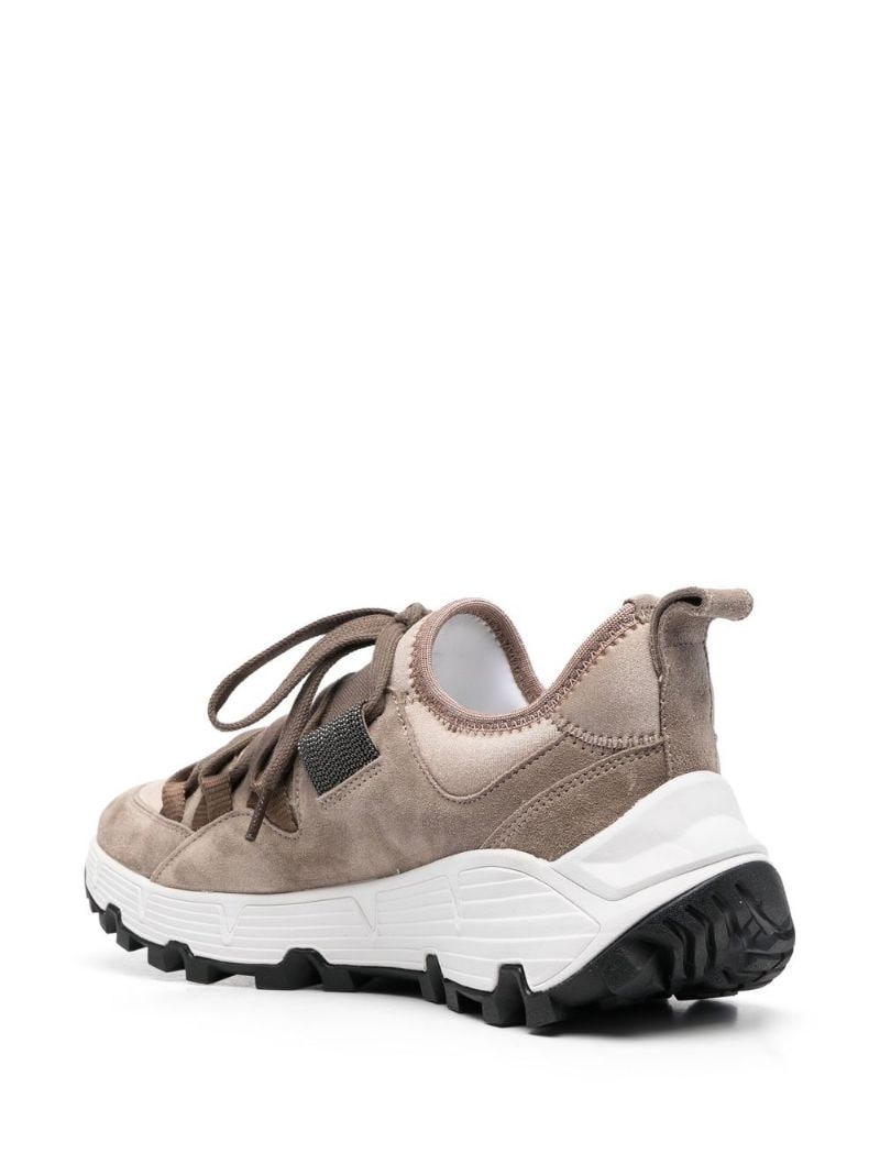 low-top lace-up sneakers - 3