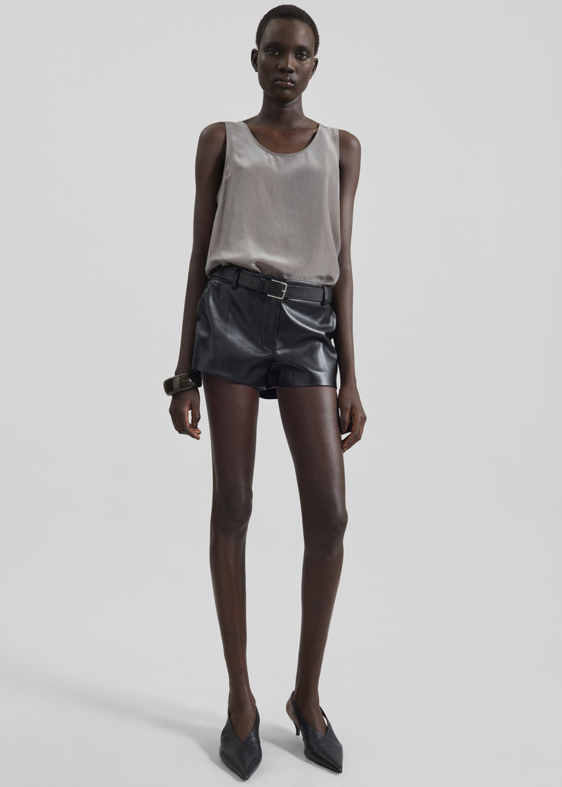 Nivee Lustrous Boxy Tank - Dark Taupe 9