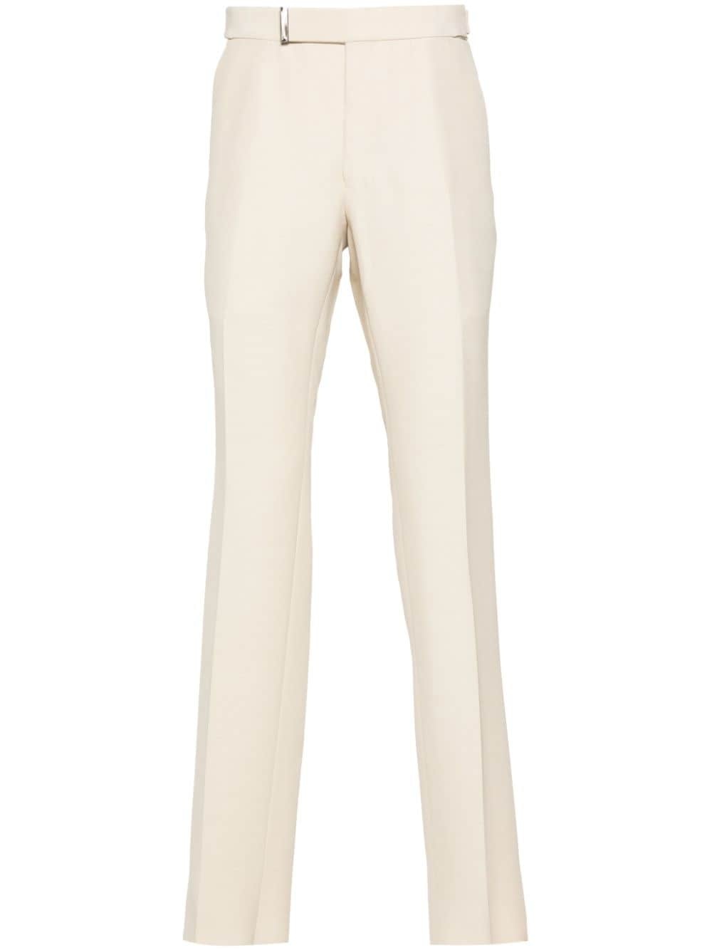 twill tailored trousers - 1