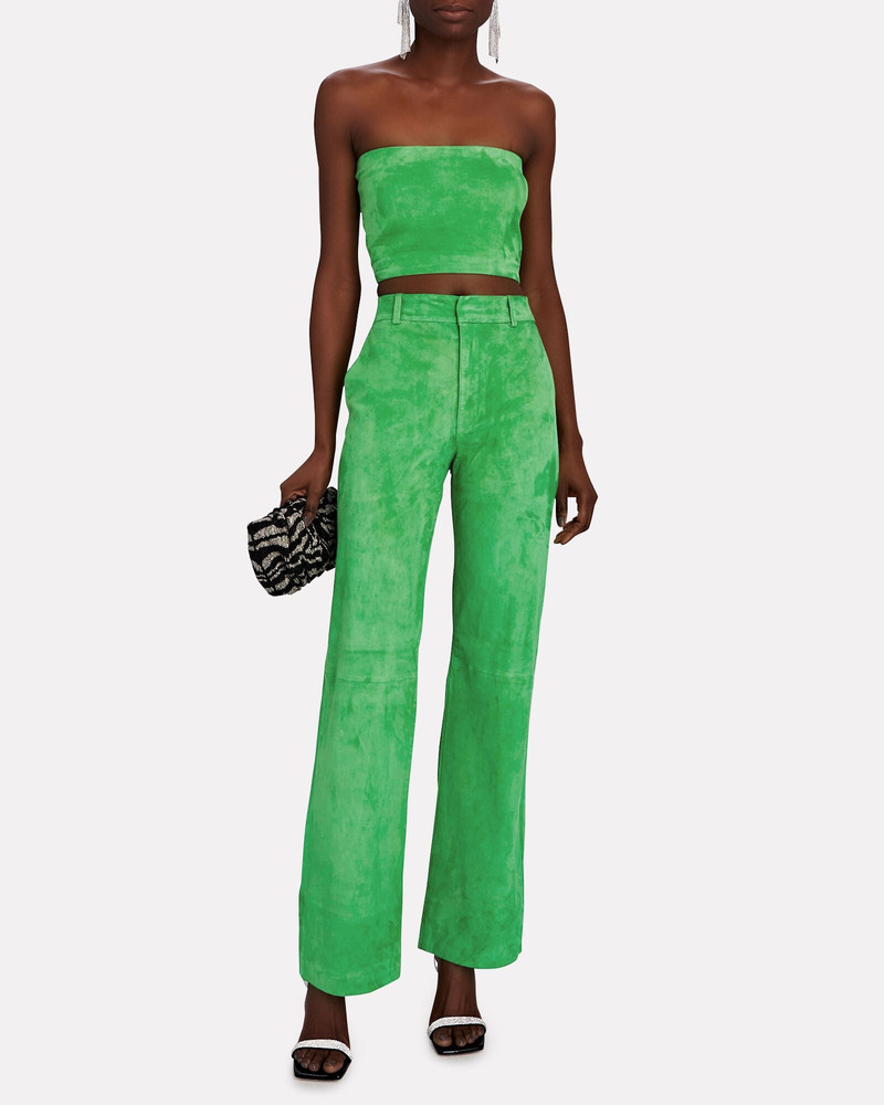 KELLY GREEN SUEDE MICRO TUBE TOP 4