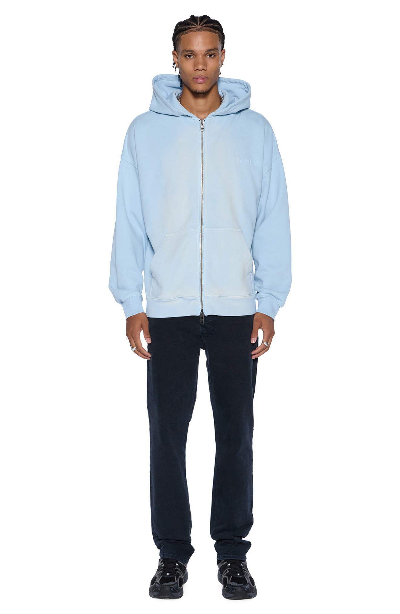 Ksubi Intruder Ekcess Oversize Zip Hoodie in Blue at Nordstrom - 2