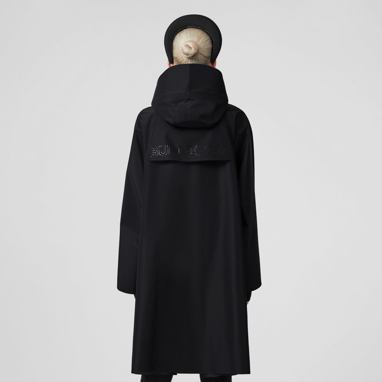 Detachable Hood Logo Print Oversized Parka - 7
