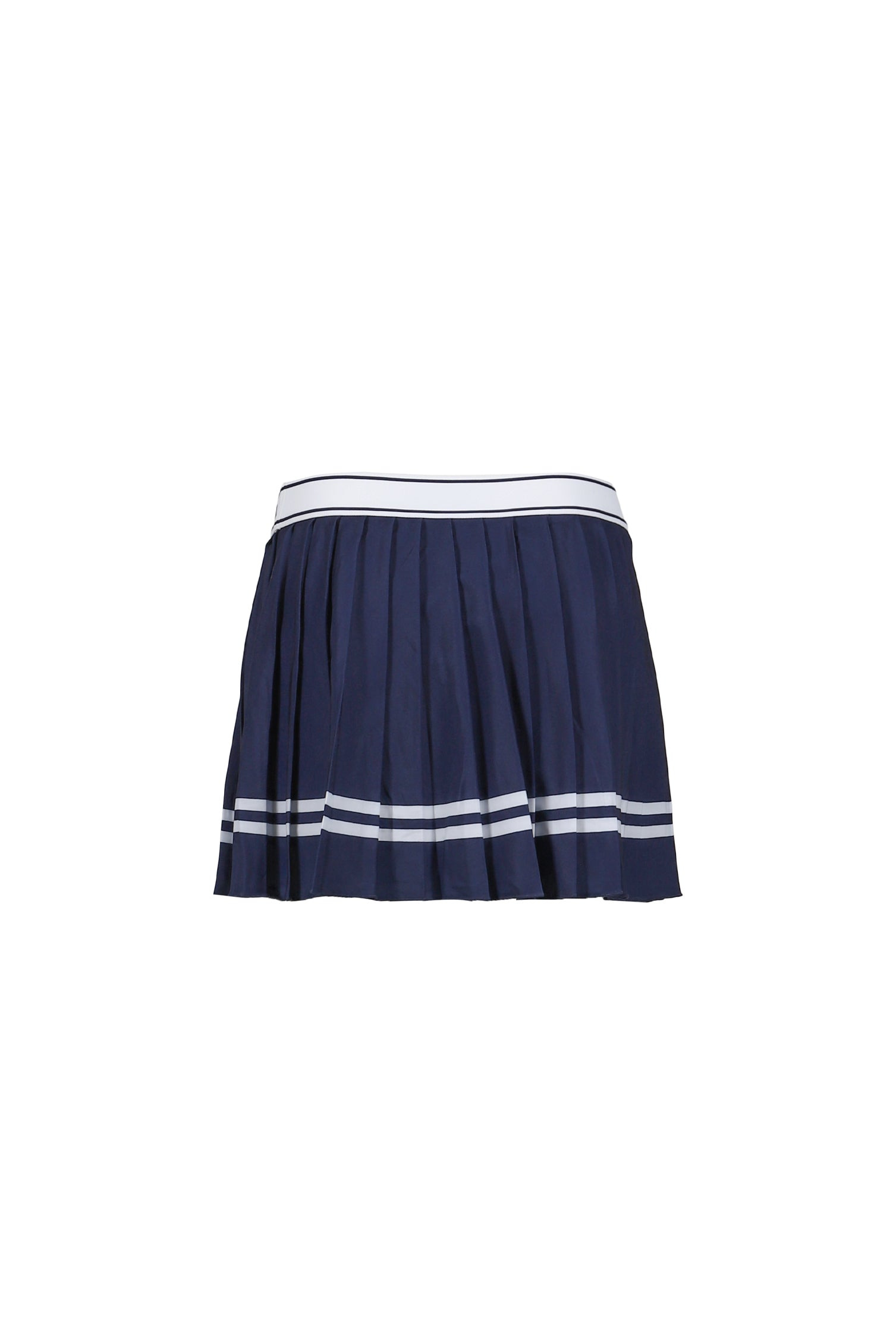 ITALIC LOGO PLEATED SKIRT / DARK NVY - 2