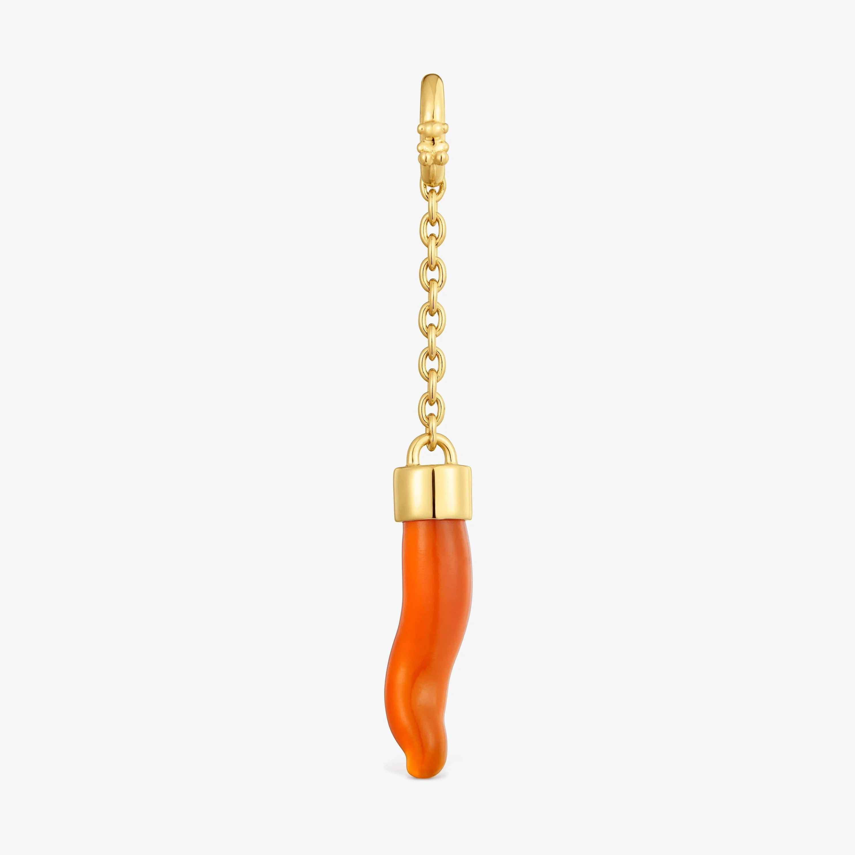 Pendant with 18K gold vermeil and carnelian Medallions - 1