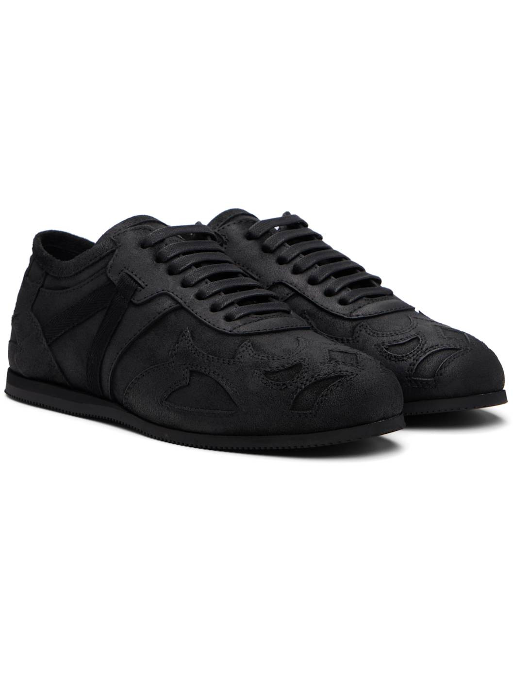 Black Milton Low-Top Boxing Sneakers - 4