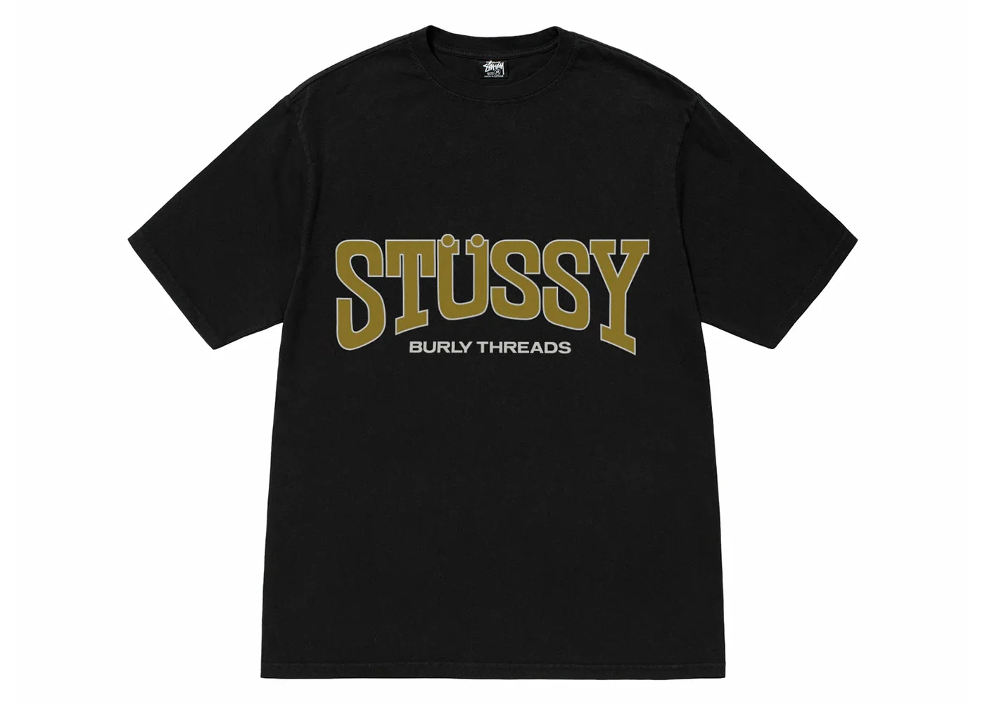 Stussy Burly Threads Pigment Dyed Tee Black - 1