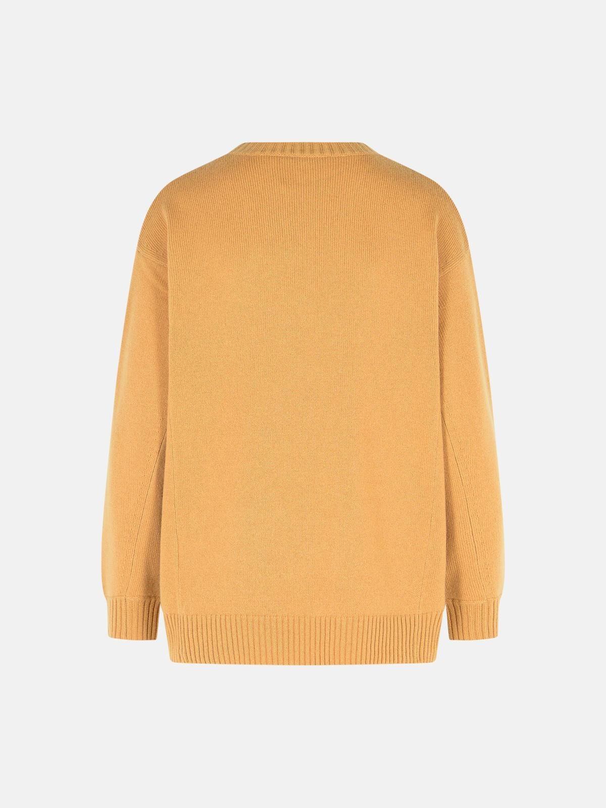 CAMEL WOOL AND CASHMERE SWEATER - 3