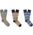 Three-Pack Striped Stretch-Cotton Blend Socks - 4