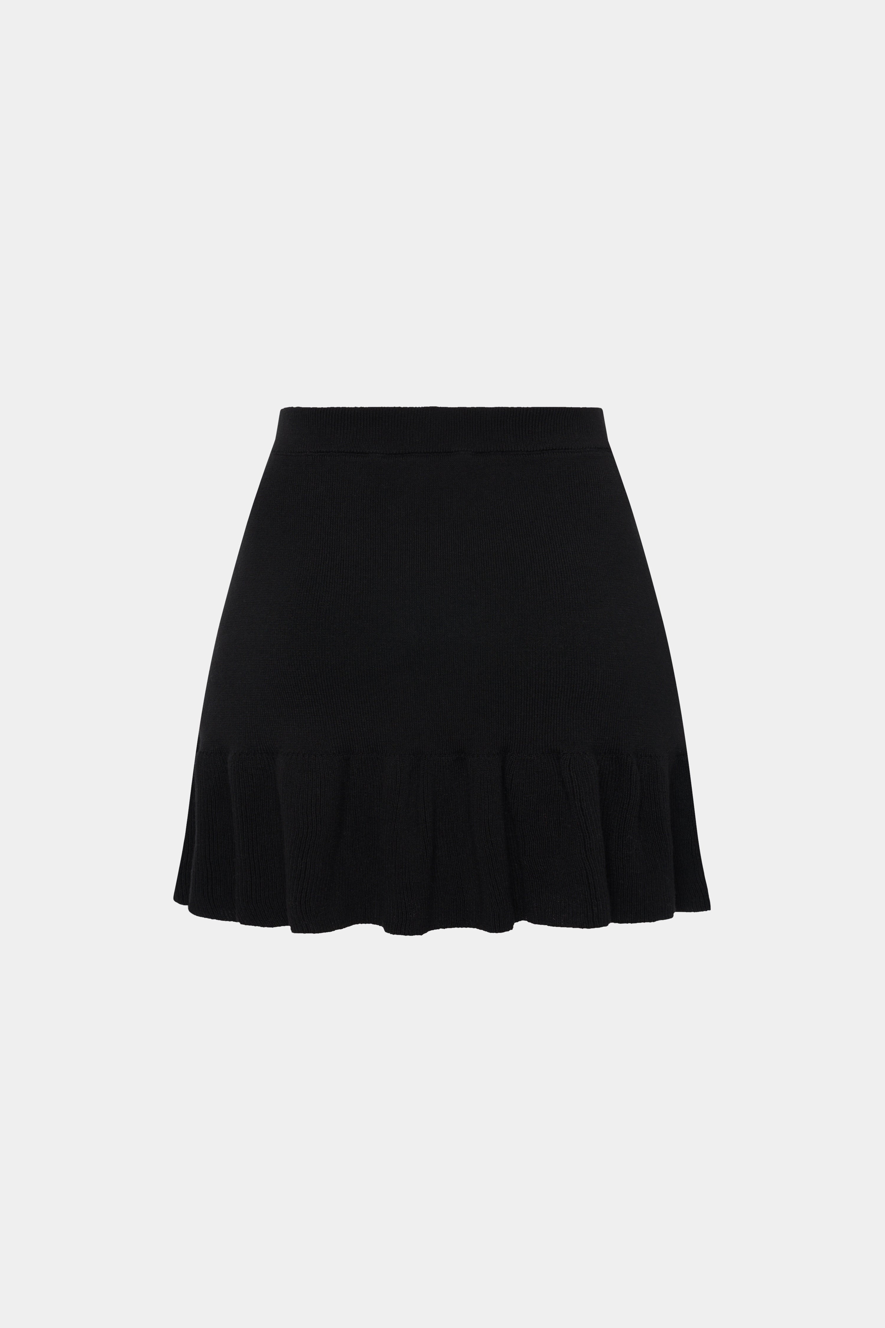 COTTON AND CASHMERE BLEND MINI SKIRT - 2