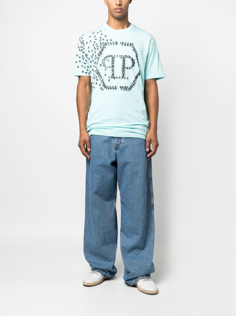 PHILIPP PLEIN Skull Bones logo-print T-shirt outlook