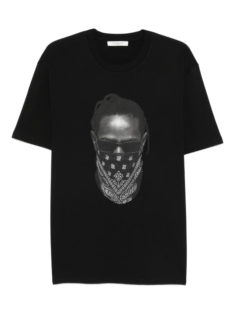 mask-print T-shirt - 1