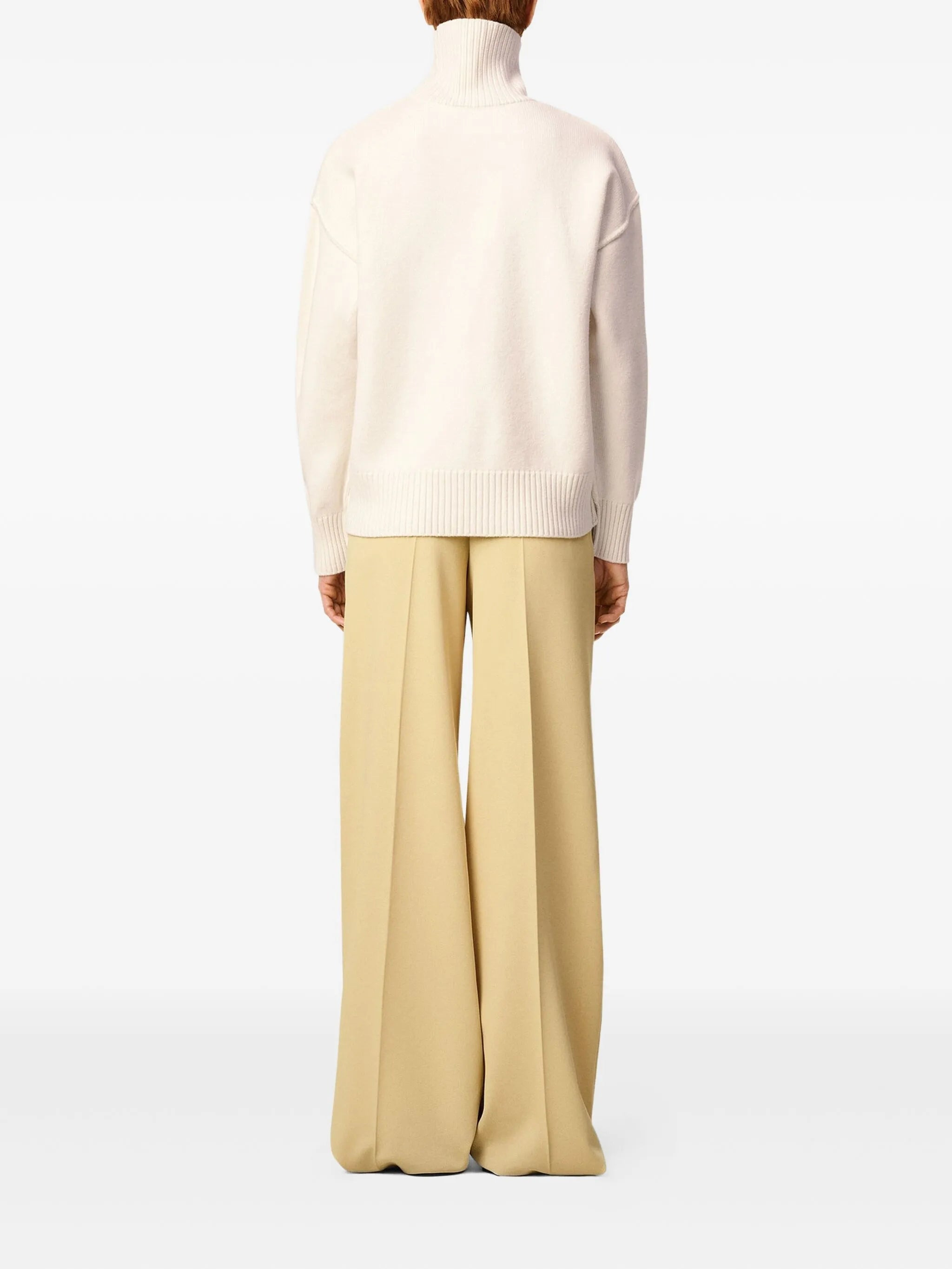 Ami Paris Ami De Coeur Funnel-neck Wool Sweater - 3