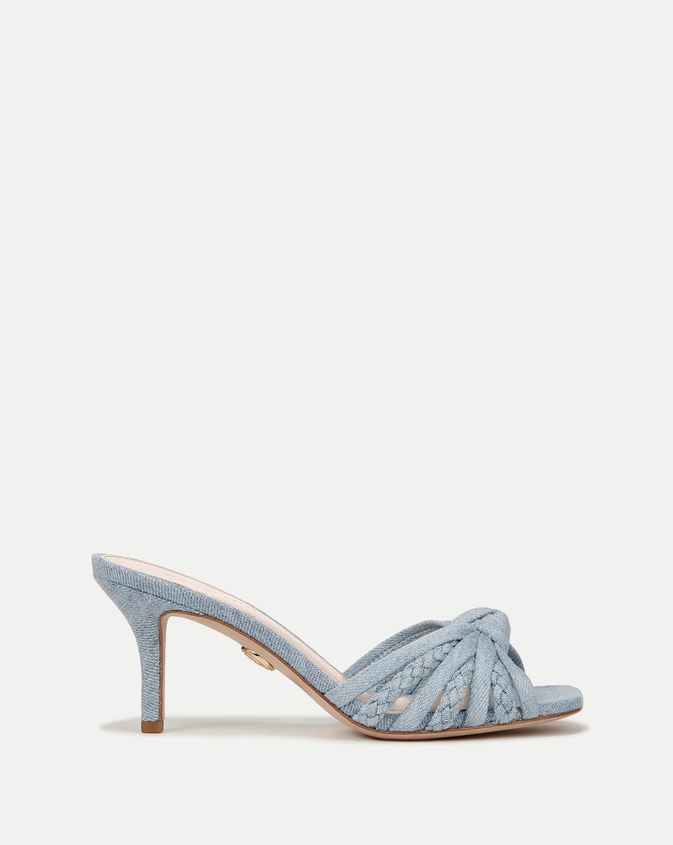 MISA DENIM KNOT-FRONT SANDAL - 1