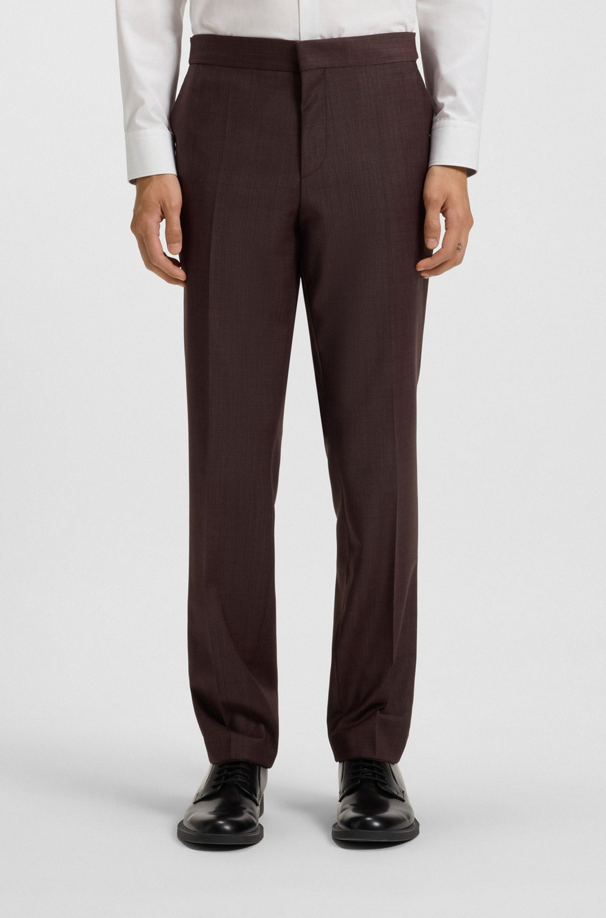 SLIM-FIT THREE-PIECE SUIT IN CHECKED STRETCH FABRIC - 6