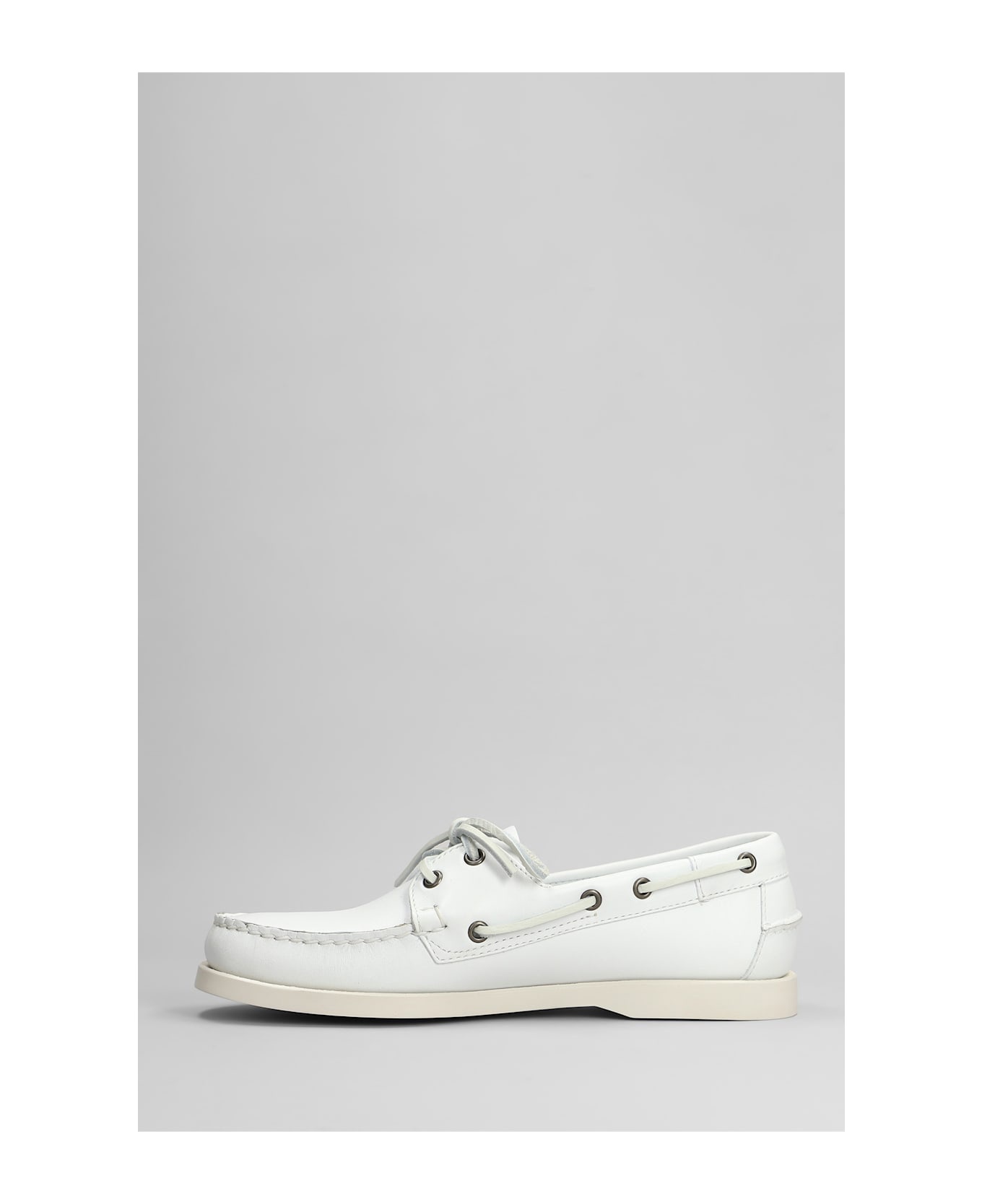 Portland Loafers In White Leather - 3