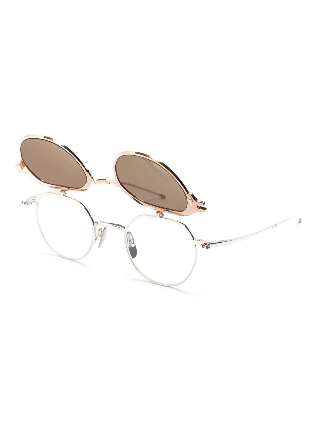 Titanium Round Clip On Sunglasses - 2