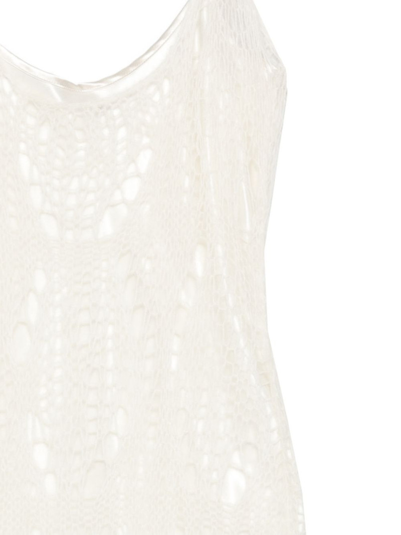 crochet-knit sleeveless midi dress 3