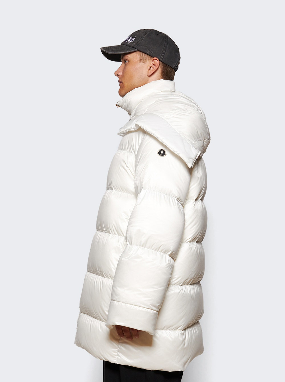 X Moncler Hooded Cyclopic Coat Milk - 3
