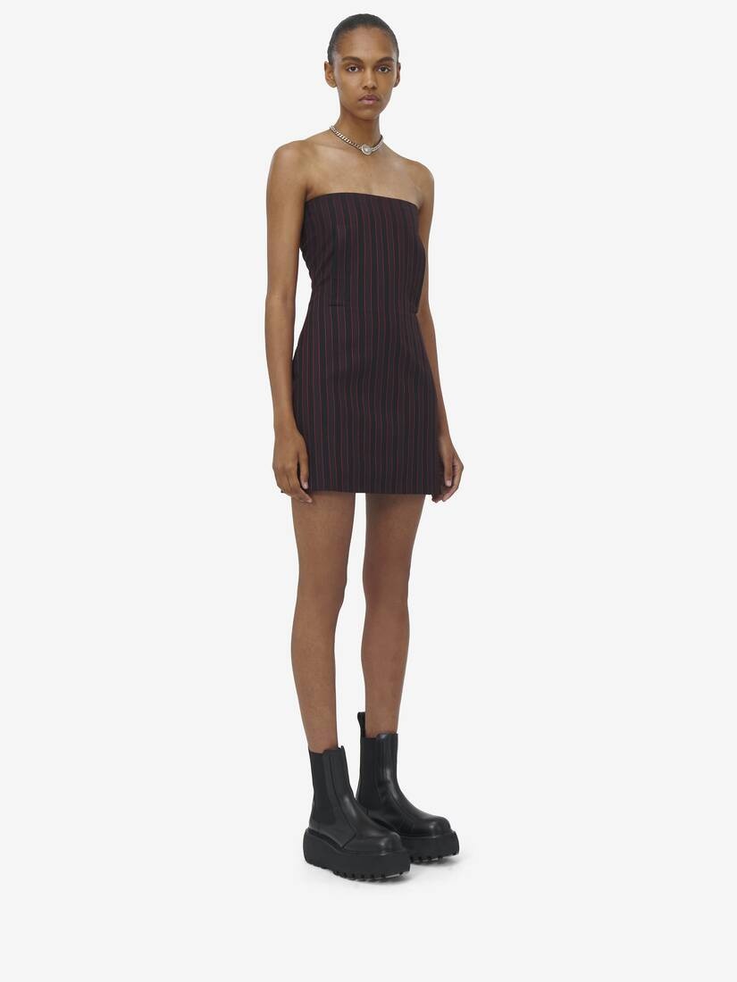Pinstripe Mini Dress - 3