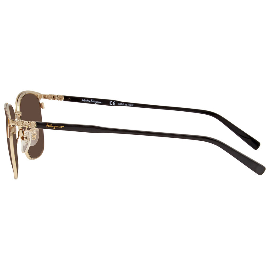 Salvatore Ferragamo Shiny Gold Square Men's Sunglasses SF180S 271 54 - 4
