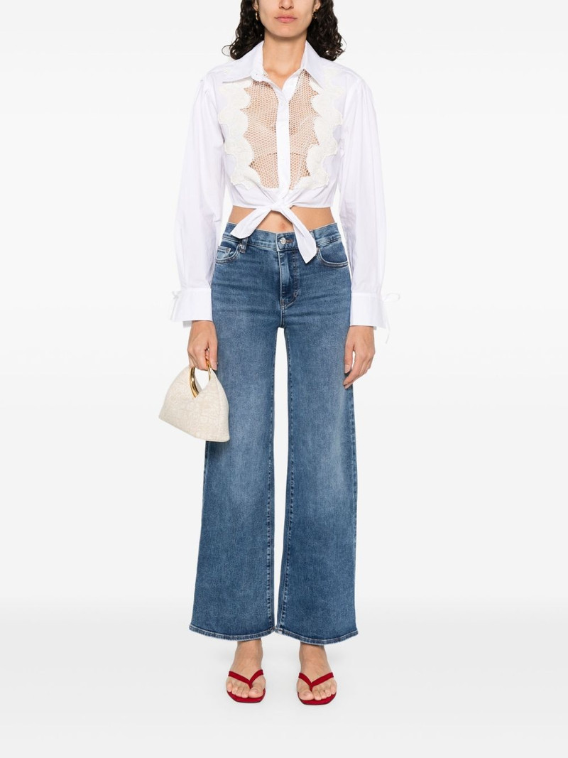 Sandro floral-embroidered shirt outlook