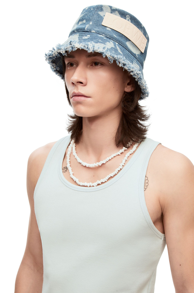 Loewe Fish bucket hat in denim outlook