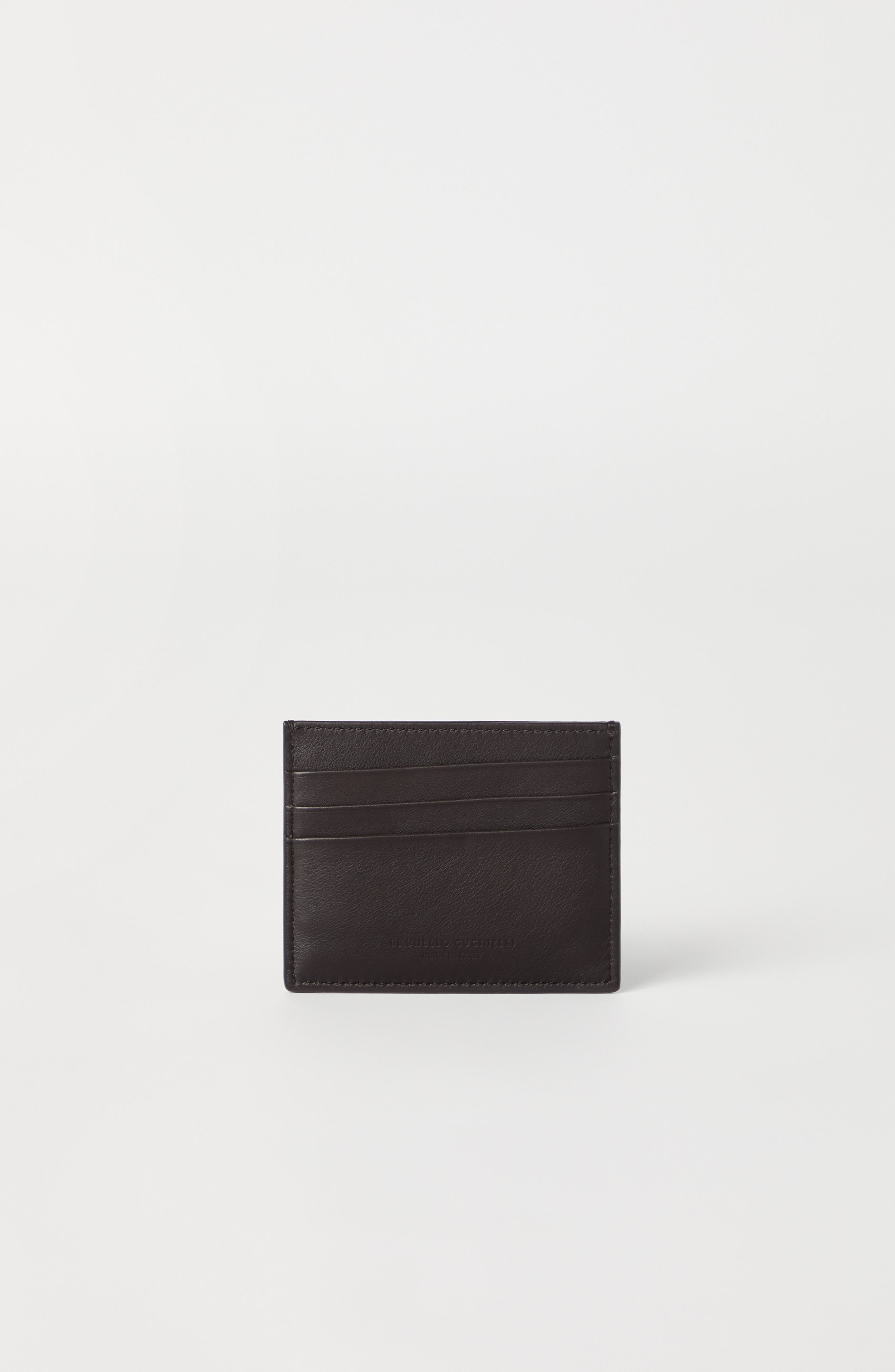 Brunello Cucinelli Calfskin card case in Rust Brown at Nordstrom - 3