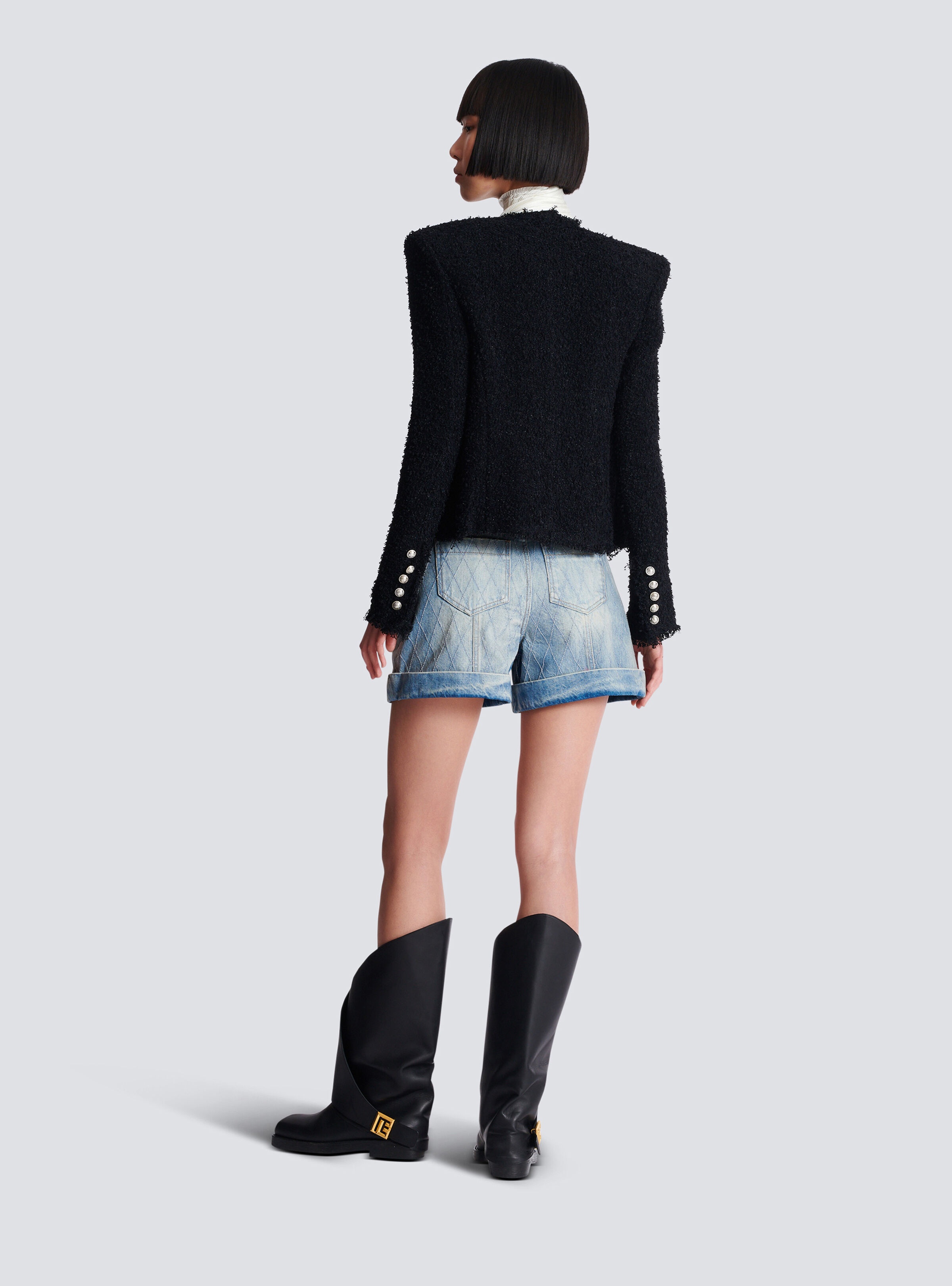 Edge-to-edge tweed jacket - 4