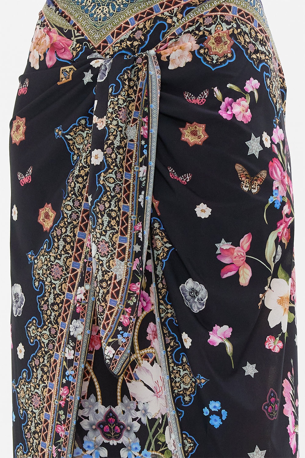 LAYERED LONG SARONG WITH FRONT TIE - 6