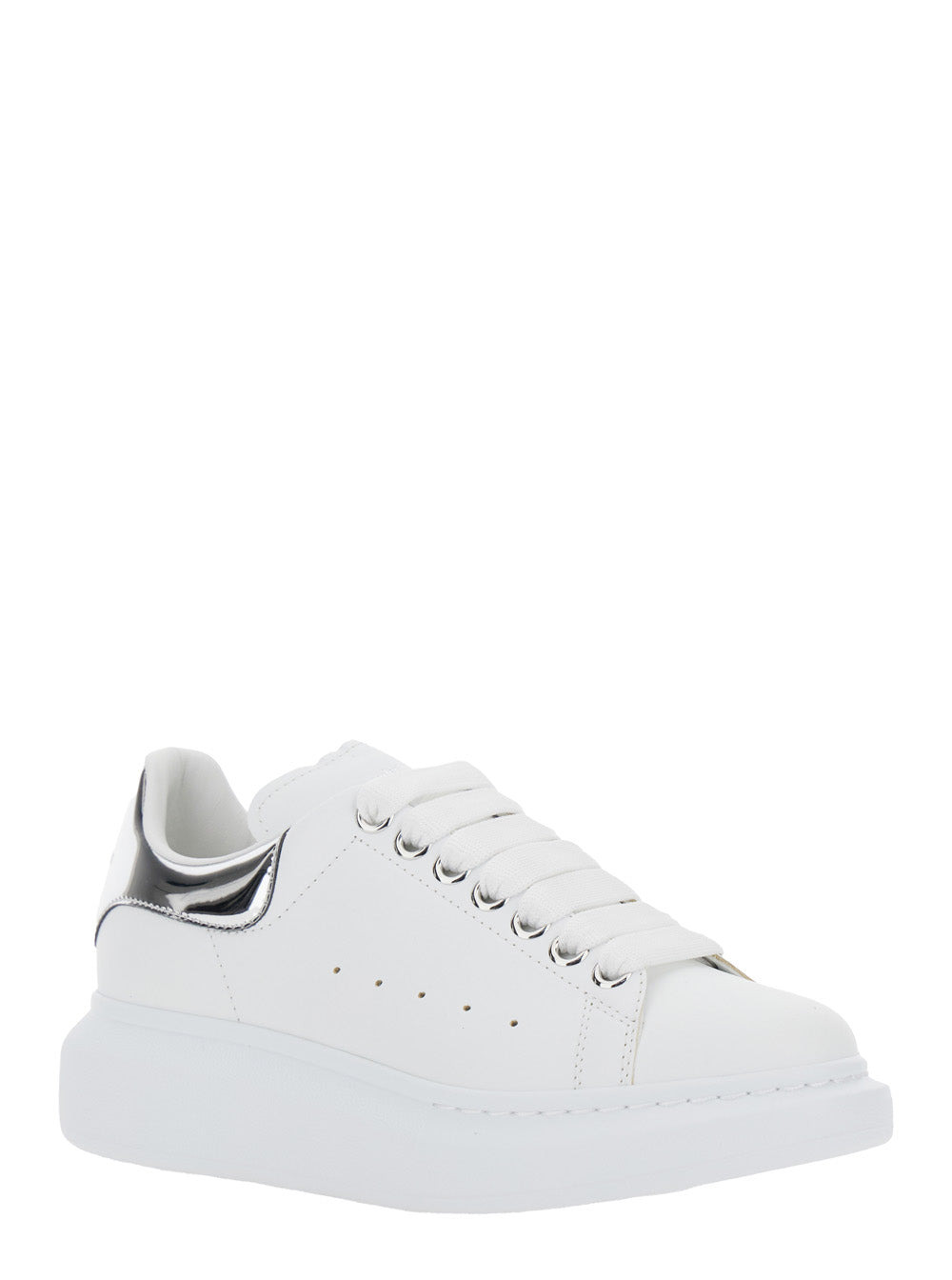 Alexander Mcqueen Women White Sneakers With Logo Patch On The Tongue And Embossed Logo On The Heel I - 2