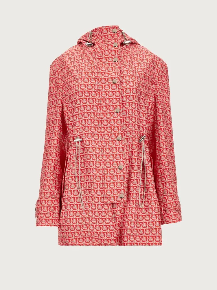 REVERSIBLE SILK PARKA - 1