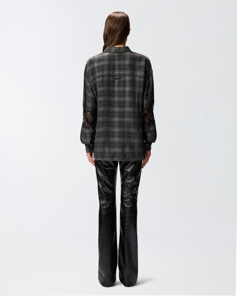 CHECK SHIRT WITH LACE 4
