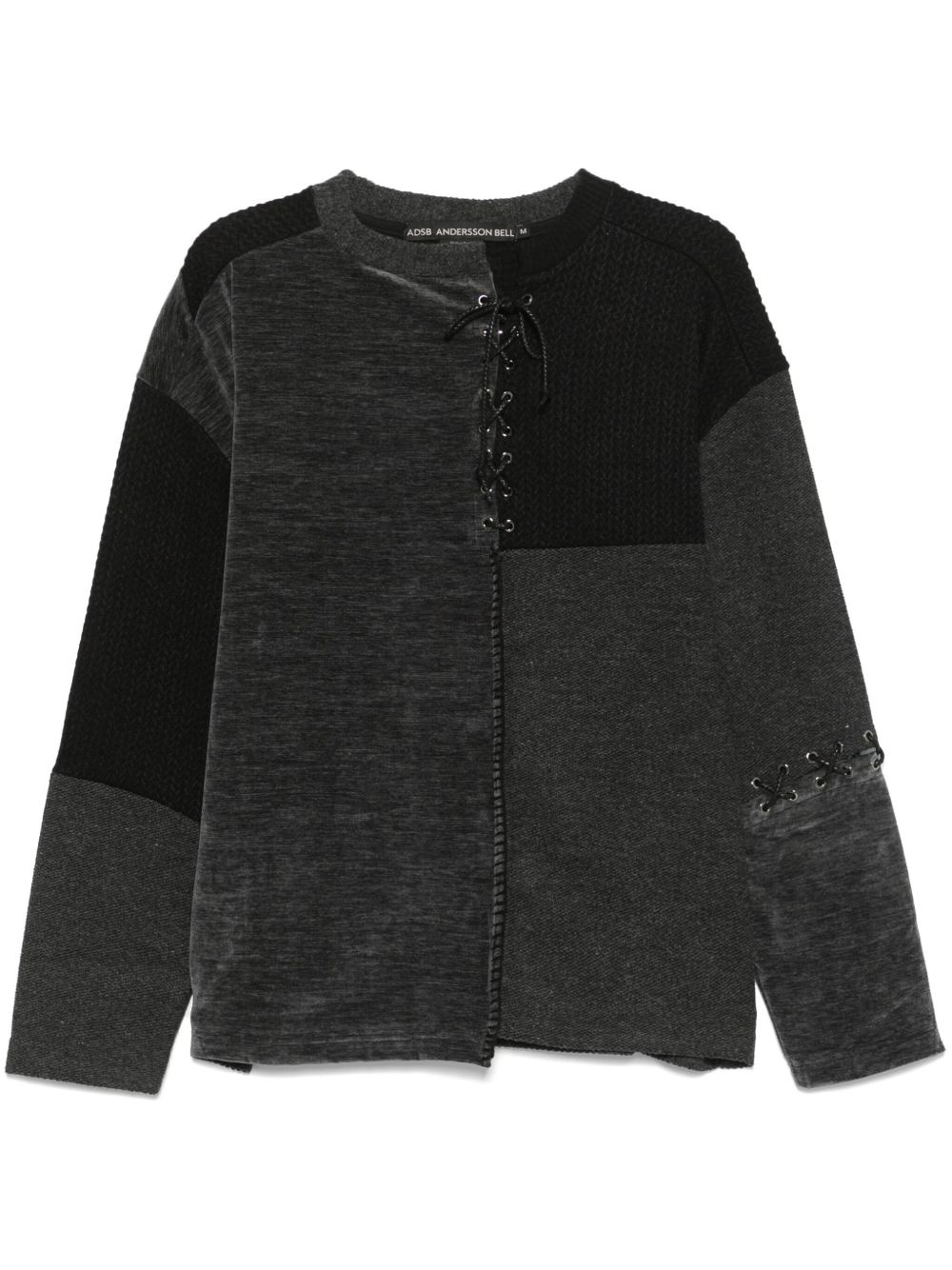 lace-up sweater - 1