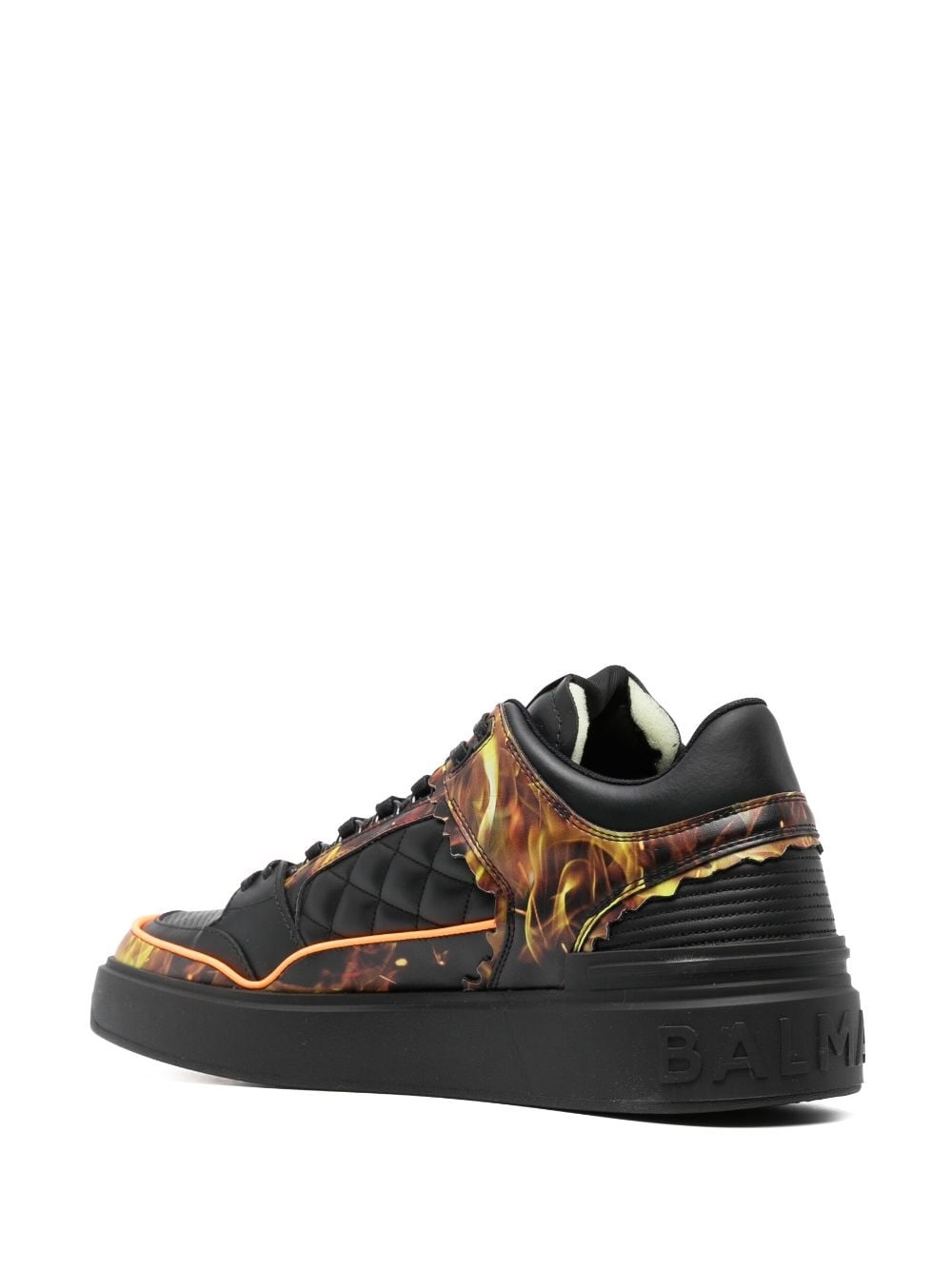 B-Court flame-print leather sneakers - 3