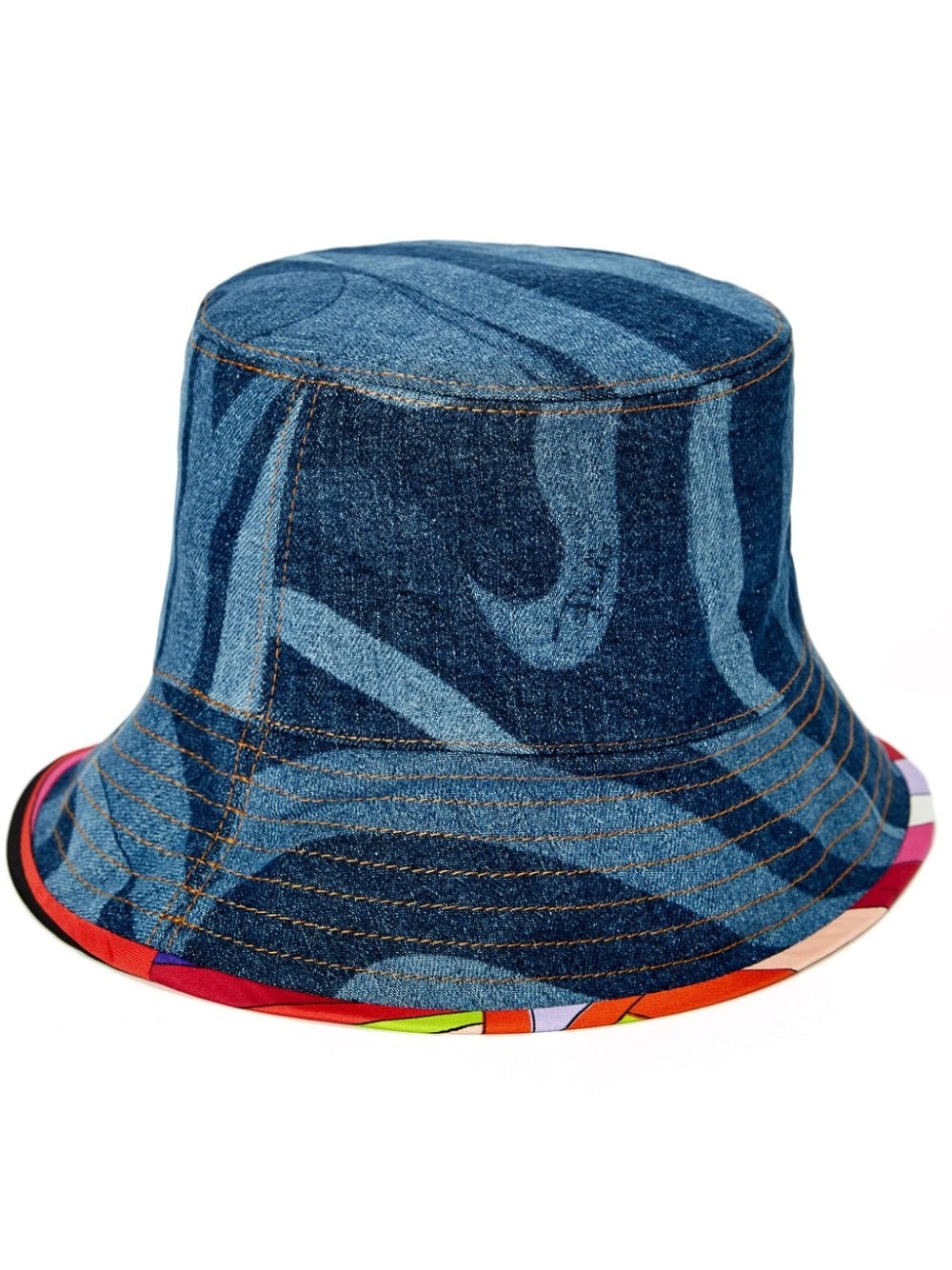 denim cotton bucket hat - 1