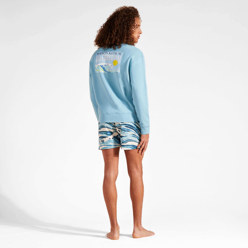 Cotton Crewneck Sweatshirt Wave - Vilebrequin x Maison Kitsuné 4