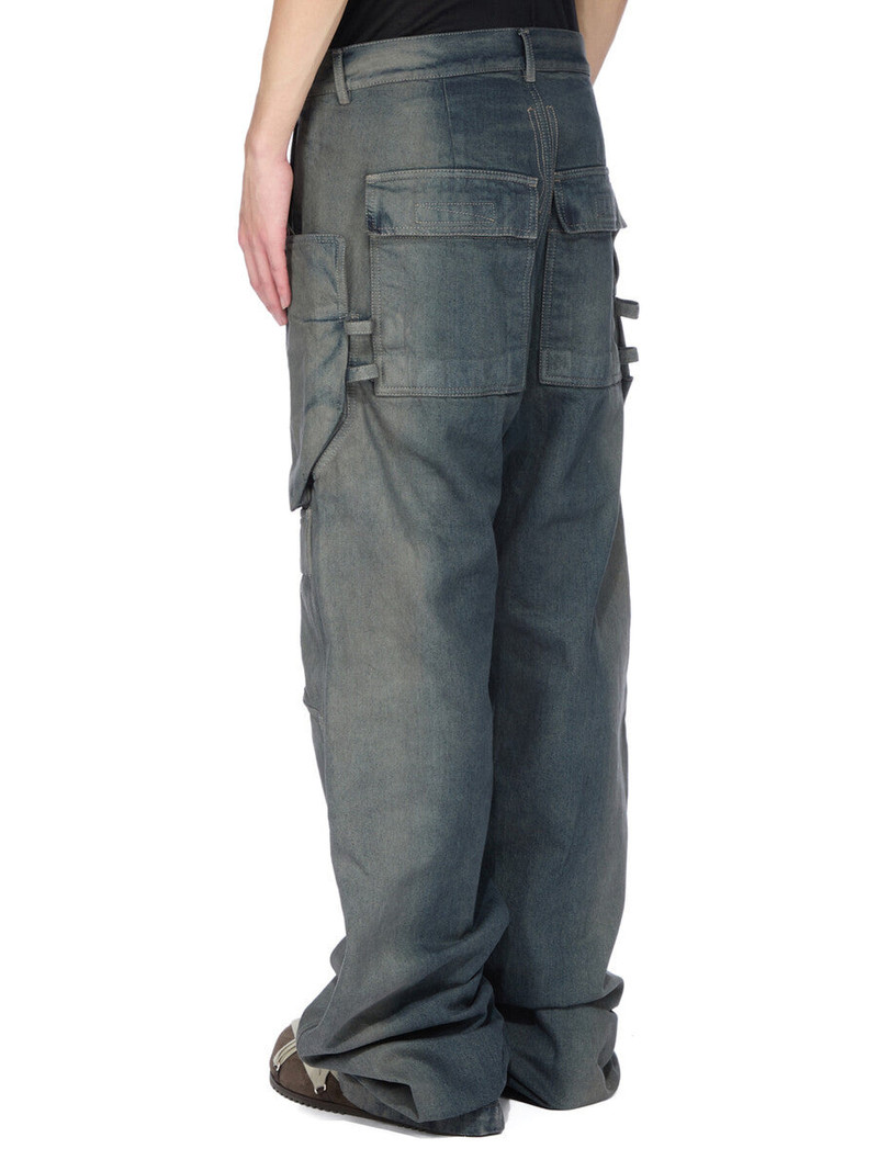 Stefan Wide-Leg Distressed Denim Cargo Trousers Dark gray 3